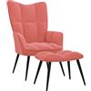 Tidyard Poltrona,Poltroncina,Relax,da Salotto,in Velluto,Rosa,a Braccioli,61x70x96,5 cm,Poltrona da TV,Poltrona Relax,Poltrona in Velluto,Poltrona Soggiorno,Sedia Sala da Pranzo Cucina
