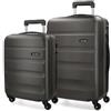 ROLL ROAD Set valigie rigide 55-65cm Roll Road Flex Antracite