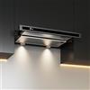 GURARI GCH B 110 IS 6 BL N Cappa aspirante da incasso, nero, 860 m³/h, cappa di scarico, cappa di ricircolo, LED