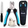 MandA® Tagliaunghie per Cane con Custodia. Tagliaunghie per Cani Medi e Piccoli, Gatti, ecc. + Lima + Custodia. Lame Affilate in Acciaio INOX e Chiusura di Sicurezza. Forbici per Tagliare le Unghie