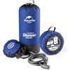 Naturehike Doccia da Campeggio con Pompa Doccia Esterna Mobile con Pompa a Pedale Borsa Doccia da Campeggio Solare 11L