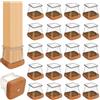 PISAO 32 Pezzi Gommini per Sedie Quadrat, Feltrini per Sedie Trasparente Silicone Con feltrini, Protezioni per le gambe delle sedie in per pavimenti in legno（Fit: 27-36mm)