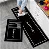 7VSTOHS Tappetini da cucina 2 pezzi, Tappeto Cucina Antiscivolo, Antiscivolo Impermeabile PVC Tappeti da Cucina, lavabile, Adatto per corridoi, cucine, bagni, 43x75+43x150cm
