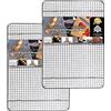 Kitchenatics Graticola a filo in acciaio inox professionale 25,4 x 38,1 cm per raffreddare e cuocere - per uso intensivo, adatta alla teglia da forno, resistente alla ruggine (2 Pack)