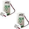 My Brand Maxxistore - Saft 2 batterie al litio size D compatibile Tecnoalarm - 3,6V 13Ah - LSH20 - ER34615M - Connettore Molex 5264-03