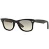 Ray-Ban Original Wayfarer RB2140 - 901/32 | Occhiali da Sole Graduati o Non Graduati | Prova Online | Unisex | Plastica | Quadrati | Nero | Adrialenti