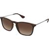 Ray-Ban Chris RB4187 - 856/13 | Occhiali da Sole Graduati o Non Graduati | Prova Online | Unisex | Plastica | Quadrati | Marrone, Havana | Adrialenti