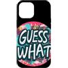 Guess What Outfit Custodia per iPhone 15 Plus Alla moda Indovina quale emblema per uno stile fantastico