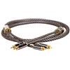 Dynavox Black Line cavo stereo RCA di alta gamma, cavo RCA premium con schermatura multipla, rame ad alta purezza, connettori placcati in oro 24k, 1.5m