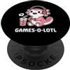 Gamesolotl Kawaii Axolotl Gamer Designs Cute Axolotl Gaming Controller Kawaii Anime PopSockets PopGrip Intercambiabile