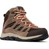 Columbia CRESTWOOD MID WATERPROOF Scarponi Da Trekking Alta impermeabili Donna, Marrone (Cordovan x Mud), 42 EU