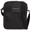 Calvin Klein Jeans Borsa a Tracolla Uomo Essentials Reporter Piccola, Nero (Black/Sharp Green), Taglia Unica