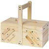 INNSPIRO Fisarmonica in legno di pino massiccio 28 x 25 x 15 cm.