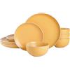 Gibson Home, set di stoviglie da 12 pezzi Rockaway, giallo