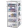 Iris Ohyama Cassettiera in Plastica, Portaoggetti, 5 Cassetti Medi, Bianco, Apertura Facile, Formato A4, A5 e A6, Organizzatore, Per Ufficio, Scuola, Cartoleria, Senza BPA, Contenitore, DDOCH-2005