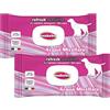 Inodorina, Salviette Refresh Sensitive, Salviette Detergenti per Cute Delicata e Soggetta ad Allergie, Lozione Acqua Micellare, 2x40 Pezzi
