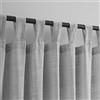 VOILYBIRD Tende semitrasparenti in lino grigio con passanti per filtrare la luce, eleganti tende e tende per soggiorno, lunghezza 132 x 213 cm, set di 2 pannelli