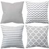 Amilian Set di 4 cuscini decorativi, con imbottitura, cuscini decorativi con federa, cuscini per divano, per camera da letto, soggiorno, bambini, decorazione per cuscino 50 x 50 cm, Set 10