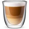 Bialetti Set 2 Bicchieri Double Wall Firenze, 200ml, Isolante Termico, Vetro Borosilicato
