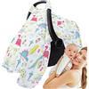 Generic Coprisedili per auto per bambini, tendalino per seggiolino auto per bambini in cotone chiffon, tenda parasole per passeggino estivo, copertura per trasporto traspirante