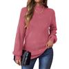 Zeagoo Maglione da donna per autunno e inverno, elegante a collo alto, a maniche lunghe, oversize, caldo, lavorato a maglia grossa, S-XXL, Colore: arancione., S