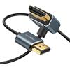 Twozoh Silm Cavi HDMI Angolo verso Basso 90° Gradi 0,3M, Cavo HDMI Ultra Sottile Supporto 3D/4K@60Hz