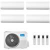 Midea Quadri Split 12+12+12+12 Btu Xtreme Pro WF M4O-36FN8-Q con 4 unità MSAGBU-12HRFN8 Condizionatore R-32 WiFi A++ A+