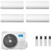 Midea Quadri Split 12+12+12+12 Btu Xtreme Pro GREEN M4O-36FN8-Q con 4 unità MSAGBU-12HRFN8/GR Condizionatore R-32 WiFi A++ A+