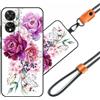 JEZSTHAI Cover Compatibile con TCL 505 Custodia in Silicone TPU Morbido con Cordino/Laccio Tracolla Cellulare,Antiurto AntiGraffio Protettiva Bumper Case con Disegno Motivi,Cover*A02