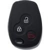Lage [Portachiave] Guscio in Silicone Chiave 3 Tasti per Telecomando Renault Clio Twingo Megane Modus Kangoo Master Espace Scenic (vedere compatibilità nelle foto) (NERO)