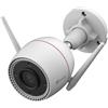 EZVIZ H3C Telecamera da esterno 4mm, risoluzione 2k, Wi-Fi, Active Defense con luce e sirena, audio bidirezionale e rilevamento figura umana basato su IA. Visione notturna a colori. Protezione IP67. - EZH3C