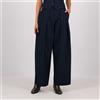 Palazzo Moda Pantaloni ampi in cotone stretch con pince