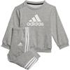 adidas Badge Of Sport French Terry Youth/Baby Jogger, Tuta da ginnastica Unisex - Bimbi 0-24, Medium Grey Heather/White, 98