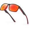 Occhsouo occhiali da sole uomo polarizzati donna UV400 protezione sport sunglasses uomo donna TR90 montatura ultraleggera nero retrò occhiali da sole polarizzati per pesca, pesca, pesca, guida, sci,