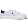 CALVIN KLEIN Sneaker uomo bianca/nera in pelle