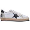 GOLDEN GOOSE BALLSTAR Sneaker uomo bianca, nera e grigia in suede