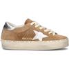 GOLDEN GOOSE HI STAR Sneaker donna chestnut e argento in suede