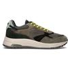 HOGAN Sneaker uomo grigia/verde militare in pelle