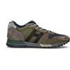 HOGAN Sneaker uomo grigia/verde militare in pelle