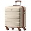 Flight Knight Valigie Rigide in ABS Leggere a 4 Ruote - Bagaglio a Mano Da Cabina Approvato per Compagnie Aeree Come British Airways E Dimensioni Massime per Easyjet Borsa Da Cabina Grande 56x45x25cm