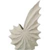 DRW Vaso da tavolo a forma di conchiglia astratta in ceramica grigio 28x14x40 cm