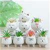 ARTKETTY 8 PCS Carini vasi per piante succulente con foro di drenaggio, piccoli vasi per piante succulente in ceramica dei cartoni animati Piccoli contenitori per piante di fiori di cactus