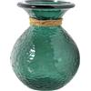 DRW Vaso da tavolo in vetro conea verde e naturale 19x19x25 cm