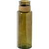 DRW Vaso da pavimento in vetro Yea marrone e naturale, 15 x 15 x 45 cm