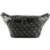 GUESS Milano Maxi Bumbag With Front Pocket Dark Black
