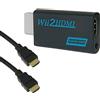 Goldoars Convertitore da Wii a HDMI Adattatore Wii a HDMI 720P/1080P e jack audio da 3,5 mm cavo HDMI da 1,5 m - Supporta tutte le modalità di visualizzazione Wii (Nero)