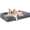 KSIIA Cuccia Cane Interno Media Taglia, Divano per Cani Sfoderabile e Lavabile, Cuscino per Cani Ortopedica, Lettino con Fondo Antiscivolo, Grigio 90x57x16cm