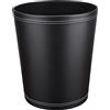GORESE Cestino per la carta Ufficio, Cestino per la carta in pelle di colore Nero, design moderno, pattumiera per cucina, bagno, ufficio (Nero)