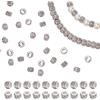 PH PandaHall 100pz Perline Distanziatori in Argento Tibetana Perline Rondelle con Foro Grande, 8mm Perlina Europee per Creazione Gioielli Collana Braccialetto Fai Da Te, Foro: 3.5mm