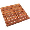 VaeFae - Tappetino per doccia in teak, in legno, per bagno, 50,8 x 50,8 cm